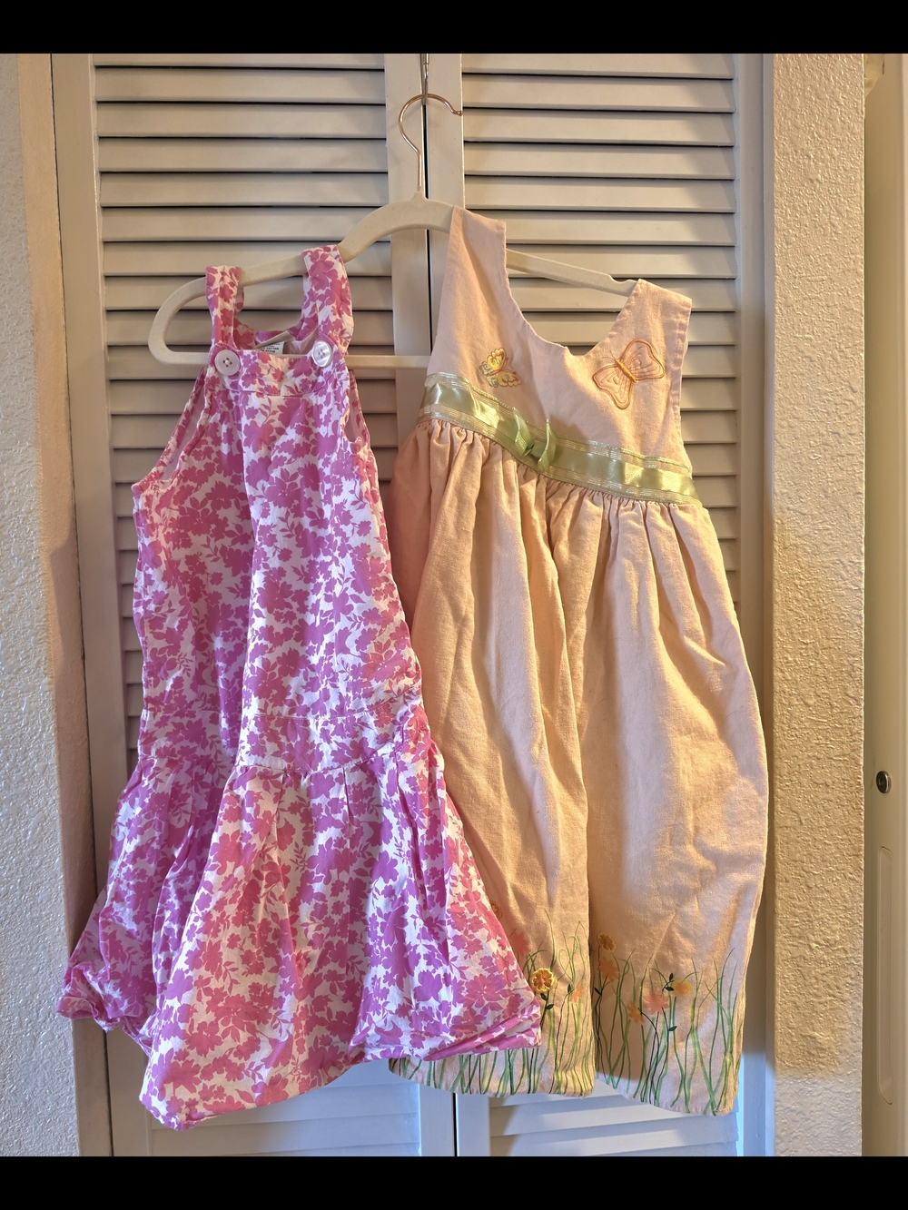 Vintage - Cherokee Pink Floral Cotton Girls' Dress Medium